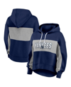 Fanatics Branded Navy New York Yankees Filled Stat Sheet Pullover Hoodie In Navy