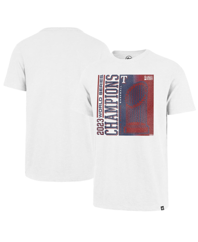 47 Brand Men's ' White Texas Rangers 2023 World Series Champions Playoff Scrum T-shirt In Heathered Gray