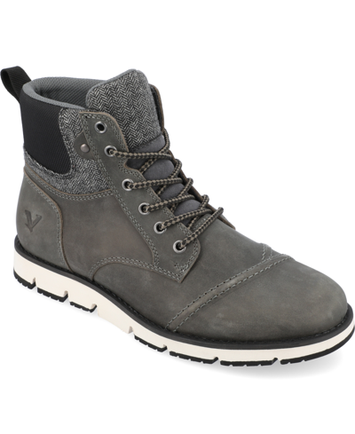 Territory Men's Raider Wide Width Tru Comfort Foam Lace-up Cap Toe Ankle Boot In Gray