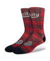 Stance Purplish Floral Sock In Red