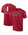 FANATICS MEN'S FANATICS KETEL MARTE RED ARIZONA DIAMONDBACKS 2023 WORLD SERIES NAME AND NUMBER T-SHIRT