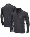 Colosseum Men's Charcoal Illinois Fighting Illini Oht Military-inspired Appreciation Digi Camo Quarter-zip Jac In Charcoal
