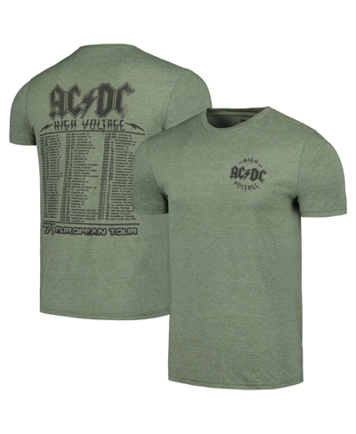 American Classics Men's Heather Green Ac/dc High Voltage '76 European Tour T-shirt