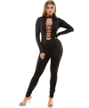 Bebe Bar Detail Jumpsuit In Black