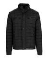 SPIRE BY GALAXY MEN'S LIGHTWEIGHT QUILTED JACKET WITH SYNTHETIC TRIM DESIGN