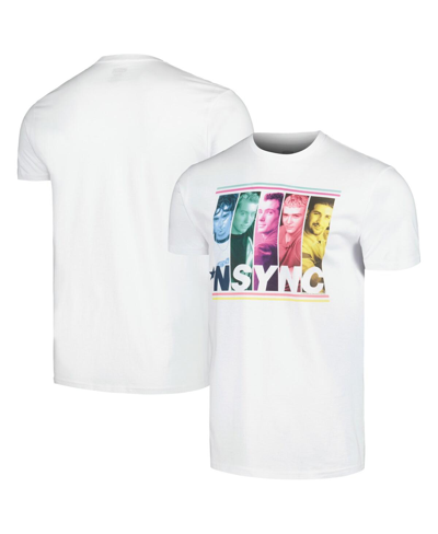 American Classics Men's White Nsync Multicolored Boxes T-shirt