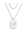WEAR BY ERIN ANDREWS WOMEN'S WEAR BY ERIN ANDREWS X BAUBLEBAR DETROIT LIONS SILVER-TONE DOG TAG NECKLACE