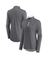 Fanatics Branded Gray Dallas Cowboys Corner Long Sleeve 1/4 Zip Top In Gray