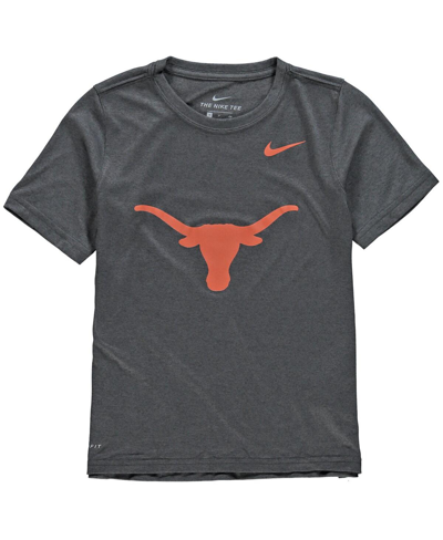 Nike Kids' Big Boys  Anthracite Texas Longhorns Logo Legend Performance T-shirt