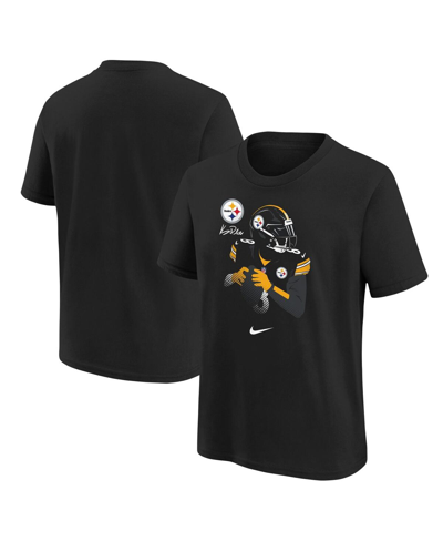 Nike Kids' Big Boys  Kenny Pickett Black Pittsburgh Steelers Local Player Name And Number T-shirt