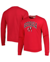 League Collegiate Wear Men's  Red Distressed Georgia Bulldogs 1965 Arch Essential Lightweight Pullove In Red