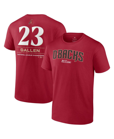 Fanatics Branded Zac Gallen Red Arizona Diamondbacks 2023 World Series Name & Number T-shirt