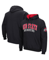 Colosseum Black Ohio State Buckeyes Double Arch Pullover Hoodie In Black