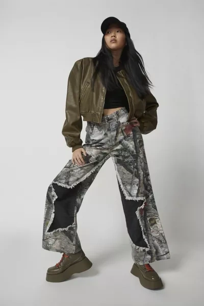 Basic Pleasure Mode X Subculture Ziggy Woodland Jean In Assorted, Women's At Urban Outfitters In Multi