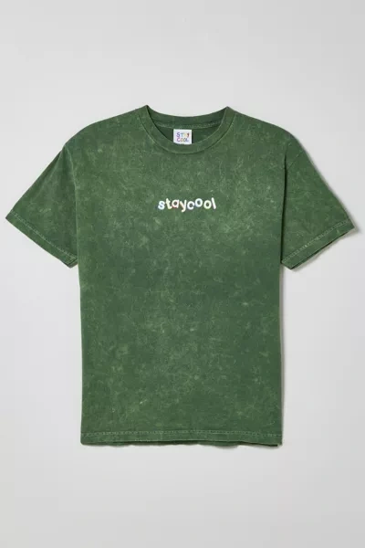 Staycoolnyc Washed Tee In Dark Green At Urban Outfitters