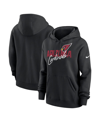 Nike Women's  Black Arizona Cardinals Wordmark Club Fleece Pullover Hoodie In Black