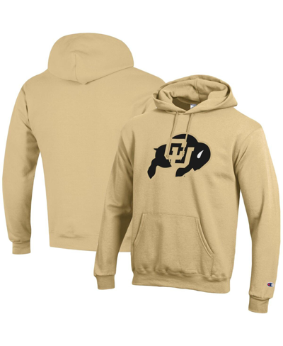 CHAMPION MEN'S CHAMPION GOLD COLORADO BUFFALOES PRIMARY LOGO POWERBLEND PULLOVER HOODIE