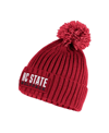 ADIDAS ORIGINALS MEN'S ADIDAS RED NC STATE WOLFPACK MODERN RIBBED CUFFED KNIT HAT WITH POM