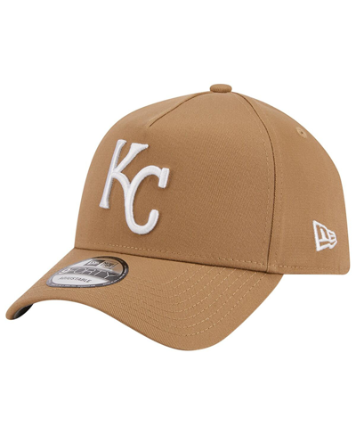 New Era Men's  Khaki Kansas City Royals A-frame 9forty Adjustable Hat