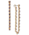 ON 34TH CRYSTAL STONE CHAIN DROP EARRINGS, CREATED FOR MACY'S