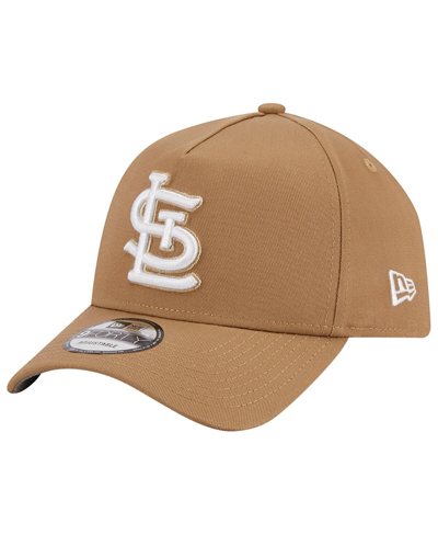 NEW ERA MEN'S NEW ERA KHAKI ST. LOUIS CARDINALS A-FRAME 9FORTY ADJUSTABLE HAT