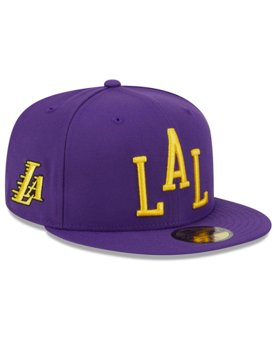 NEW ERA MEN'S NEW ERA PURPLE LOS ANGELES LAKERS 2023/24 CITY EDITION ALTERNATE 59FIFTY FITTED HAT
