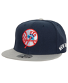 MITCHELL & NESS MEN'S MITCHELL & NESS NAVY, GRAY NEW YORK YANKEES BASES LOADED FITTED HAT