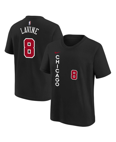 Nike Kids' Big Boys  Zach Lavine Black Chicago Bulls 2023/24 City Edition Name And Number T-shirt
