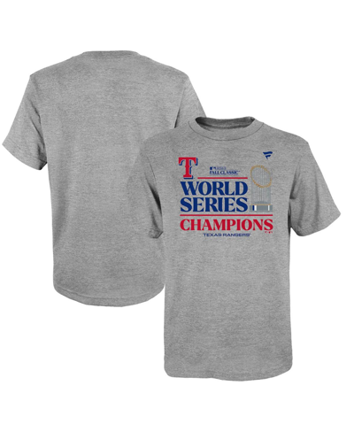 Fanatics Babies' Toddler Boys And Girls  Branded Heather Gray Texas Rangers 2023 World Series Champions Locke