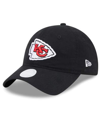New Era Women's  Black Kansas City Chiefs Main Core Classic 2.0 9twenty Adjustable Hat