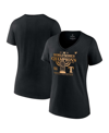 Fanatics Branded Black Texas Rangers 2023 World Series Champions Plus Size Parade V-neck T-shirt In Black