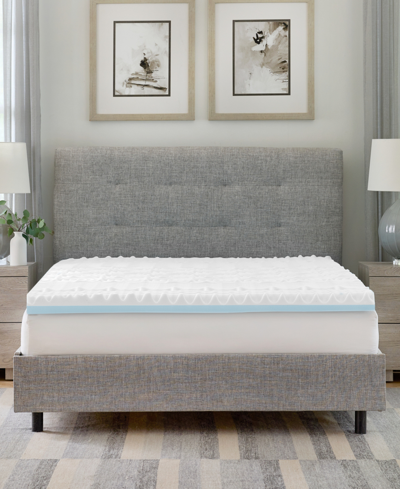 Prosleep 3" Reversible Dual Sided Memory Foam Mattress Topper, Full In White