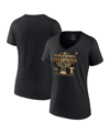 Fanatics Branded Black Texas Rangers 2023 World Series Champions Plus Size Parade V-neck T-shirt In Black