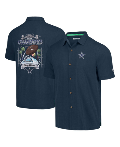 TOMMY BAHAMA MEN'S TOMMY BAHAMA NAVY DALLAS COWBOYS TIDAL KICKOFF CAMP BUTTON-UP SHIRT