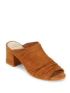 ALEXANDRE BIRMAN Ruched Suede Slides,0400094134746