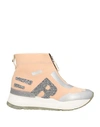 RUCOLINE RUCOLINE WOMAN SNEAKERS BLUSH SIZE 8 TEXTILE FIBERS, SOFT LEATHER
