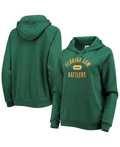 Nike Women's  X Lebron James Green Florida A&m Rattlers Pillbox Varsity Raglan Pullover Hoodie