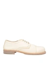 Moma Woman Lace-up Shoes Off White Size 10 Leather
