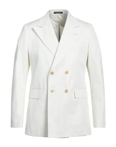 Dunhill Man Suit Jacket Ivory Size 42 Cotton In White
