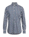 Alessandro Gherardi Man Shirt Midnight Blue Size 16 Cotton In Blue