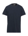 Moncler Man T-shirt Midnight Blue Size S Cotton, Polyester In Navy Blue