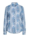 Camicettasnob Woman Shirt Bright Blue Size 12 Cotton