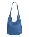 Femme Rouge Woman Cross-body Bag Light Blue Size - Soft Leather