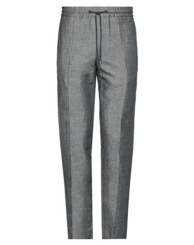 Pal Zileri Man Pants Steel Grey Size 30 Linen, Cotton