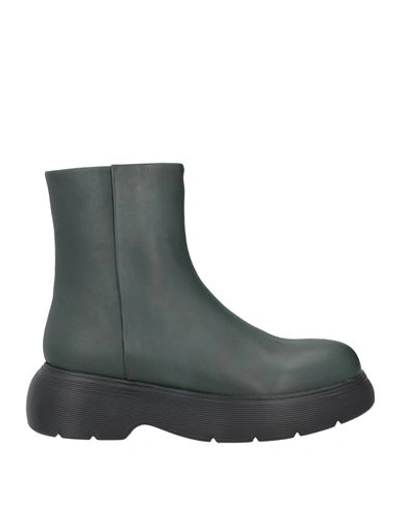 Bibi Lou Woman Ankle Boots Dark Green Size 11 Soft Leather In Green