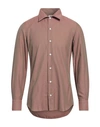 Finamore 1925 Man Shirt Khaki Size 15 ¾ Cotton In Beige