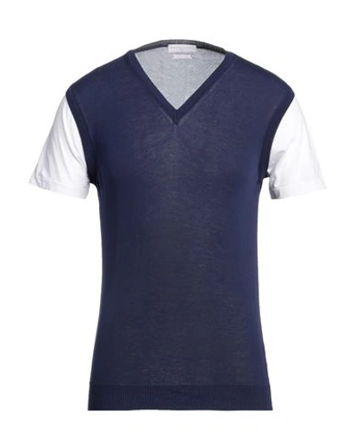 Daniele Fiesoli Man Sweater Navy Blue Size Xxl Cotton