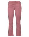 Avantgar Denim By European Culture Woman Pants Pastel Pink Size 26 Cotton, Polyester, Rubber