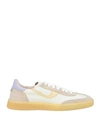 MOMA MOMA WOMAN SNEAKERS LIGHT YELLOW SIZE 7 LEATHER