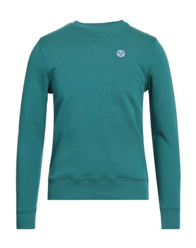 North Sails Man Sweatshirt Green Size M Cotton